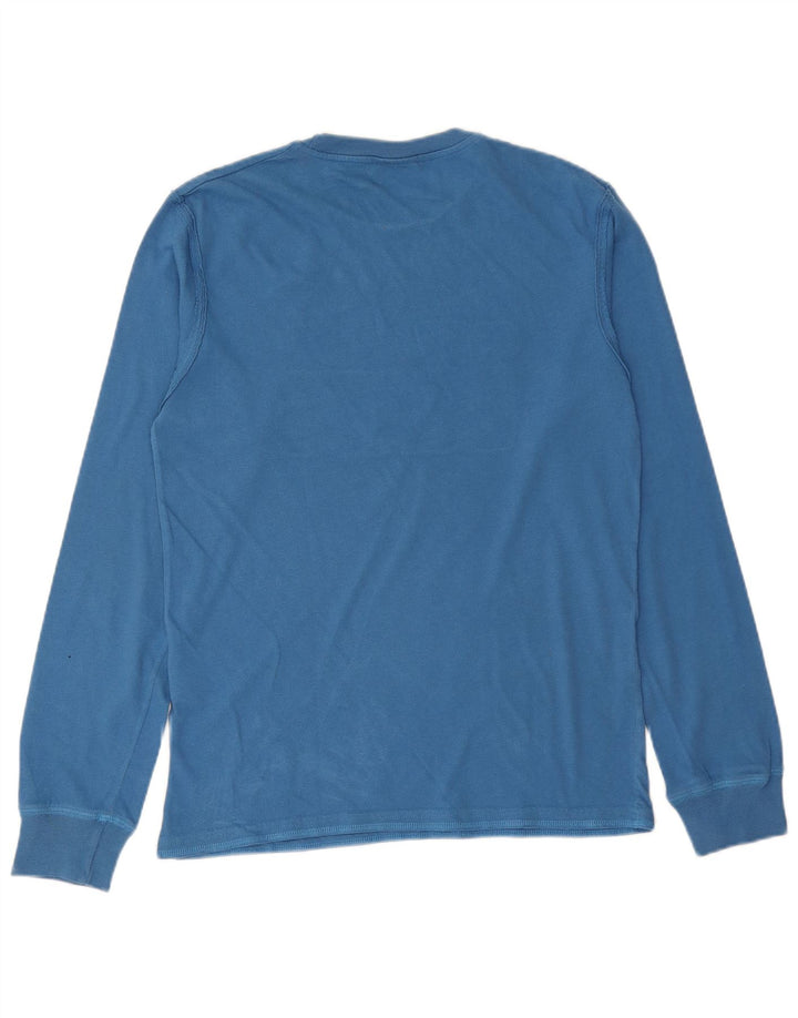 LEVI'S Top grafico da uomo a maniche lunghe in cotone blu medio