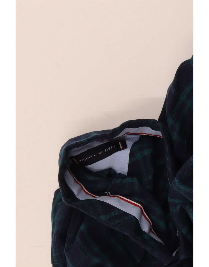 Camicia da uomo su misura Tommy Hilfiger XL blu navy a quadri