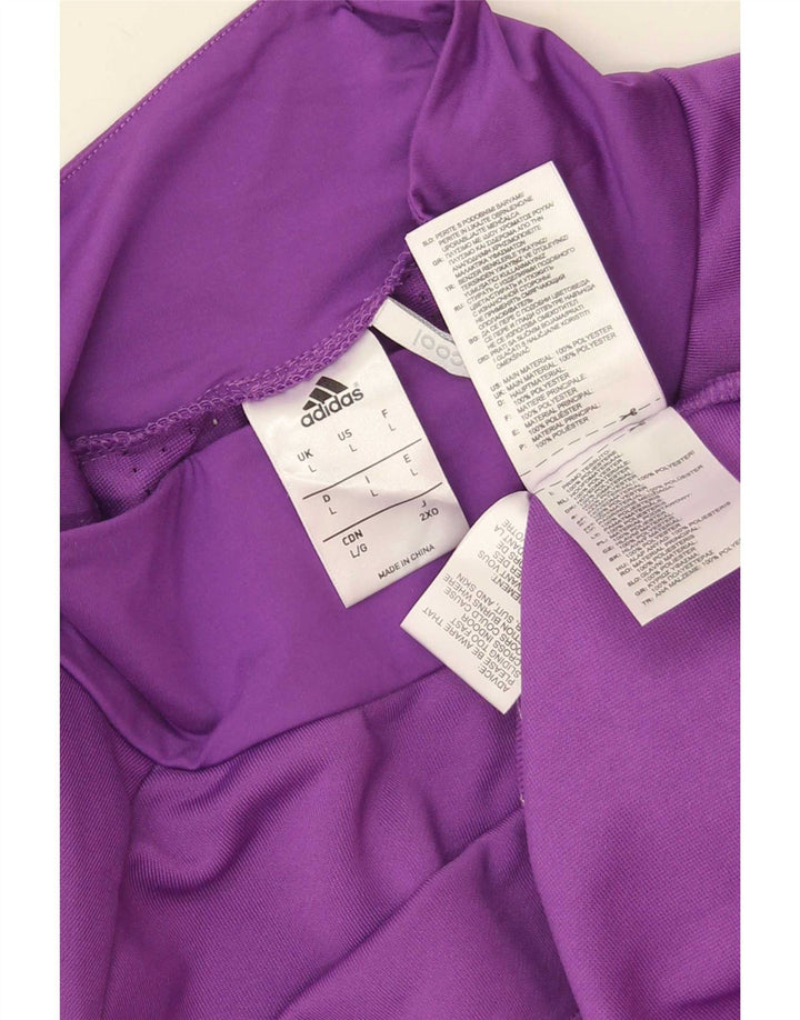 Adidas Uomo Climacool Top da corsa manica lunga grande poliestere viola
