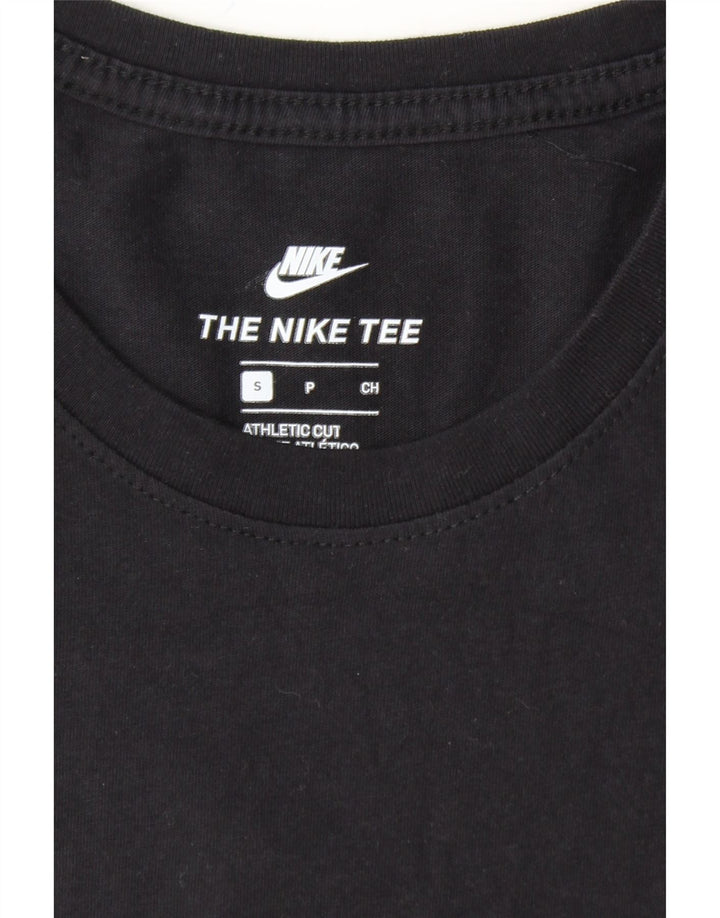 NIKE Mens Athletic Cut Graphic T-Shirt Top Small Black Cotton Vintage Nike and Second-Hand Nike from Messina Hembry 