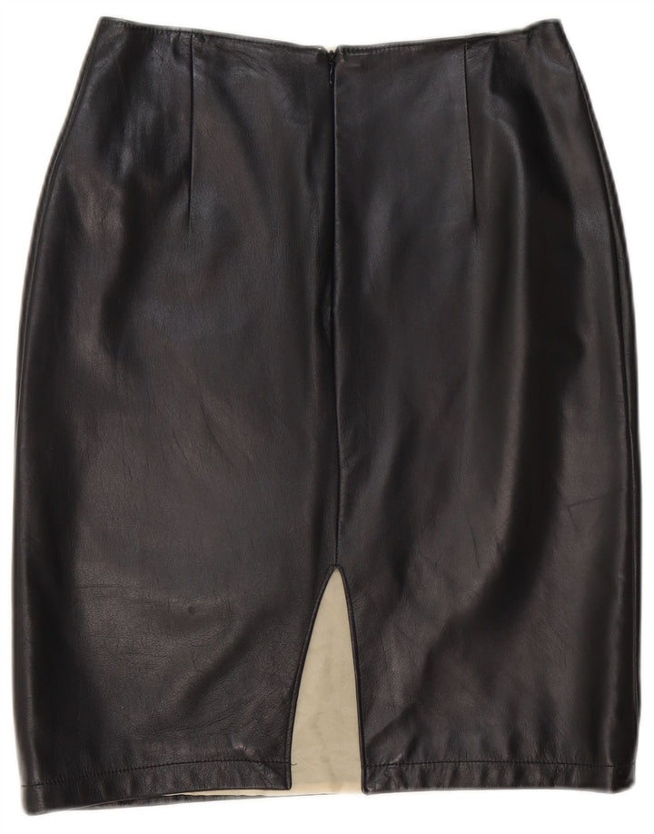 Gonna in pelle da donna Gai Mattiolo W28 media nera