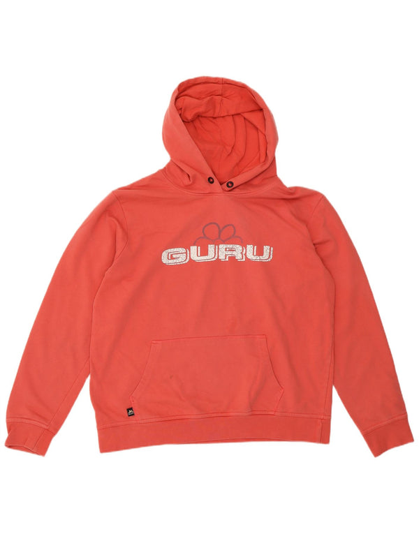 Felpa con cappuccio grafica da donna Guru UK 16 grande rosa