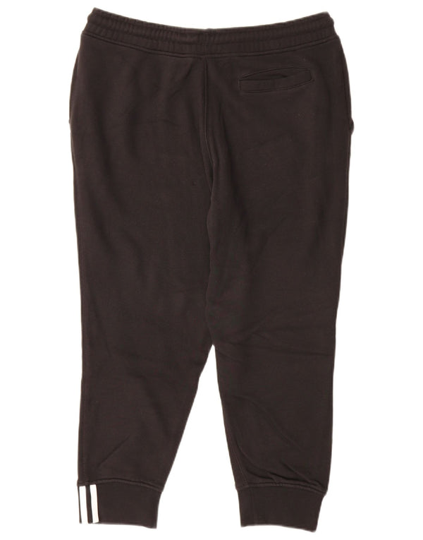 Pantaloni da tuta da donna Adidas Capri Joggers UK 16 Large Nero Cotone