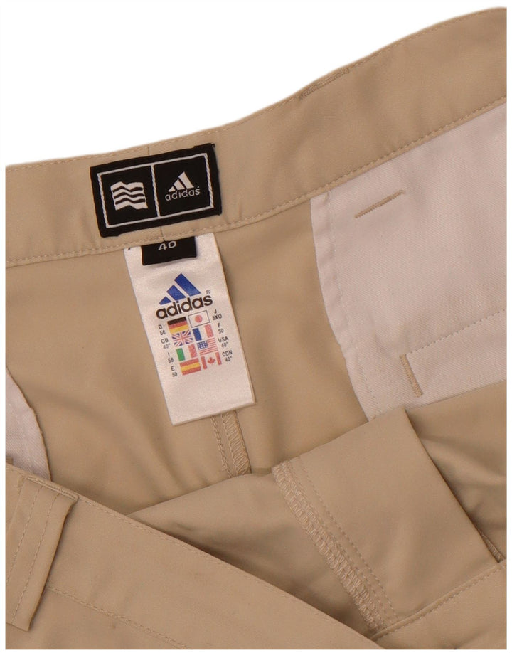Pantaloncini chino da uomo Adidas W40 XL poliestere beige