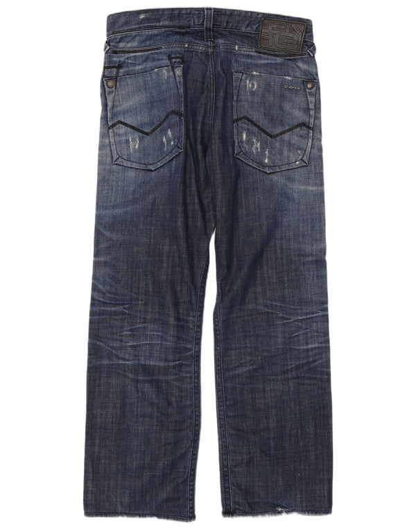 Jeans dritti invecchiati da uomo Energie W34 L29 cotone blu