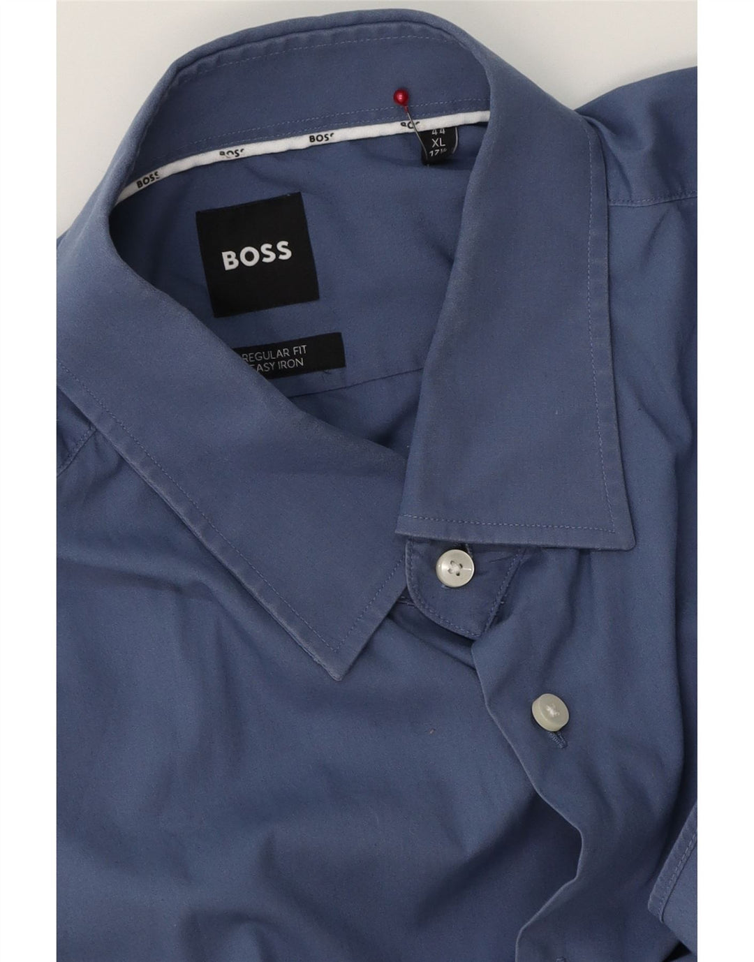 Camicia HUGO BOSS da uomo vestibilità regolare taglia 17 1/2 XL blu navy