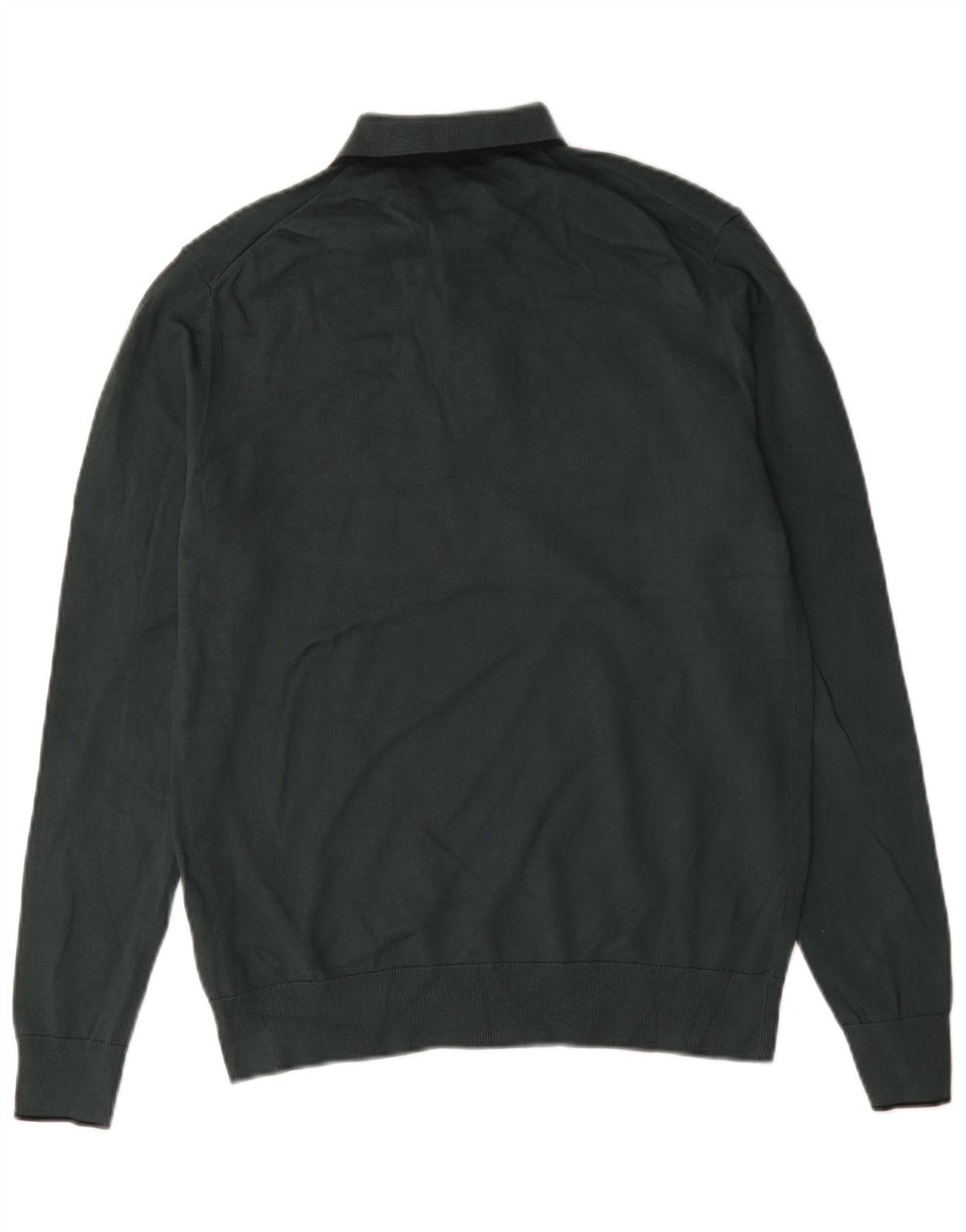 Maglione da uomo Marks & Spencer con collo alto in cotone verde medio