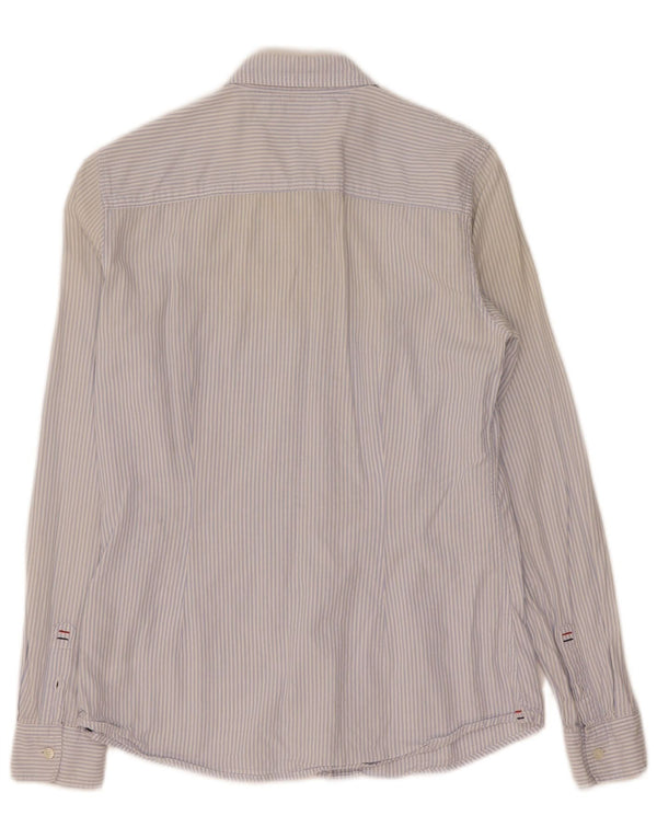 Camicia da donna Tommy Hilfiger US 6 cotone gessato blu medio
