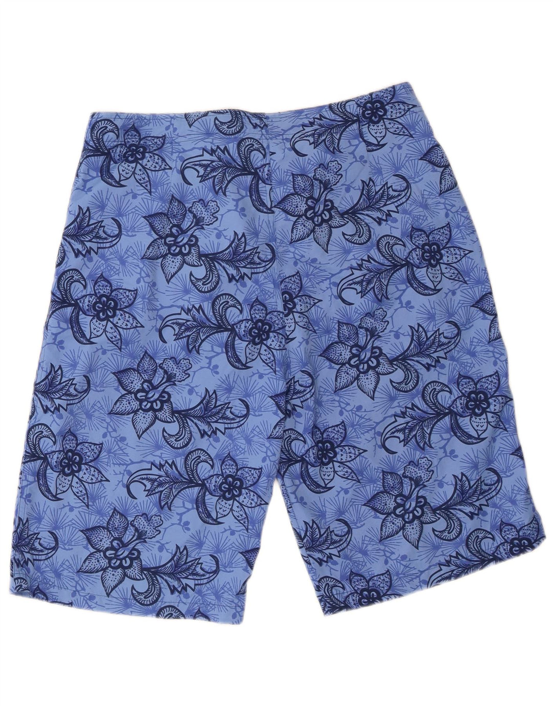 Pantaloncini da bagno da uomo Champion Grande spiaggia in poliammide floreale blu