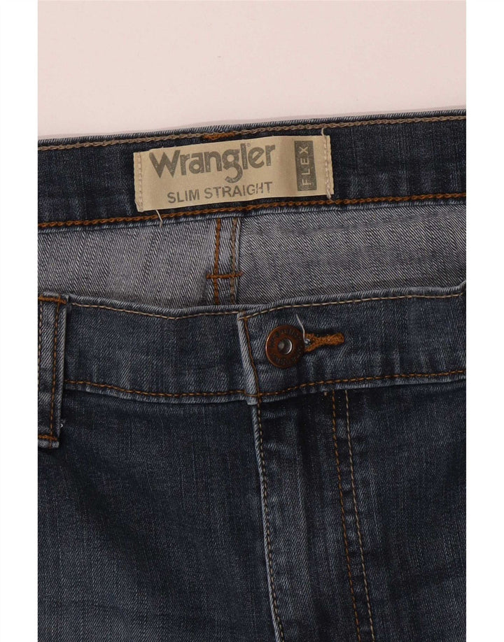 Jeans dritti slim da uomo Wrangler W38 L30 Blu