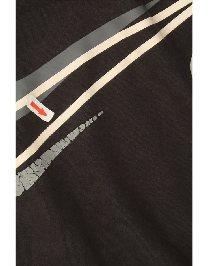 Felpa grafica Nike da uomo, maglione piccolo, cotone nero