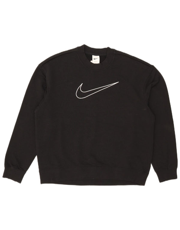 Felpa grafica Nike Dri Fit da uomo, piccola, in cotone nero