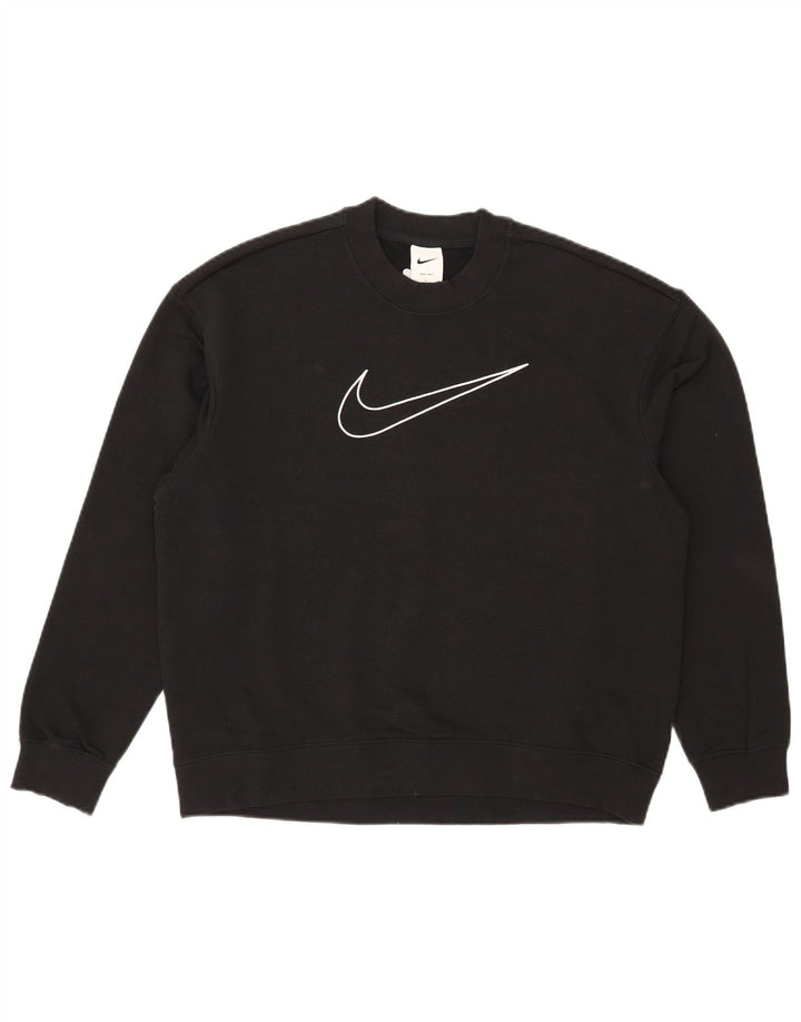 Felpa grafica Nike Dri Fit da uomo, piccola, in cotone nero