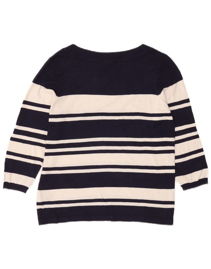Maglione maglione girocollo da donna Marks & Spencer UK 14 blu navy medio