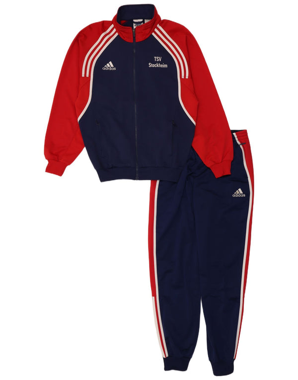 Tuta intera Adidas da uomo con grafica UK 40/42 Medium Blu Navy Colourblock