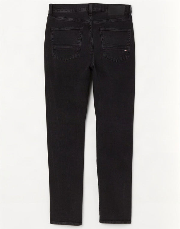 Jeans dritti Denton da uomo Tommy Hilfiger W30 L30 cotone nero