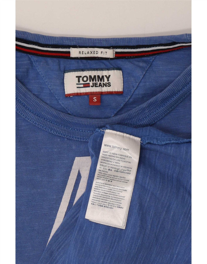 T-shirt grafica da uomo Tommy Hilfiger Top piccola in cotone blu