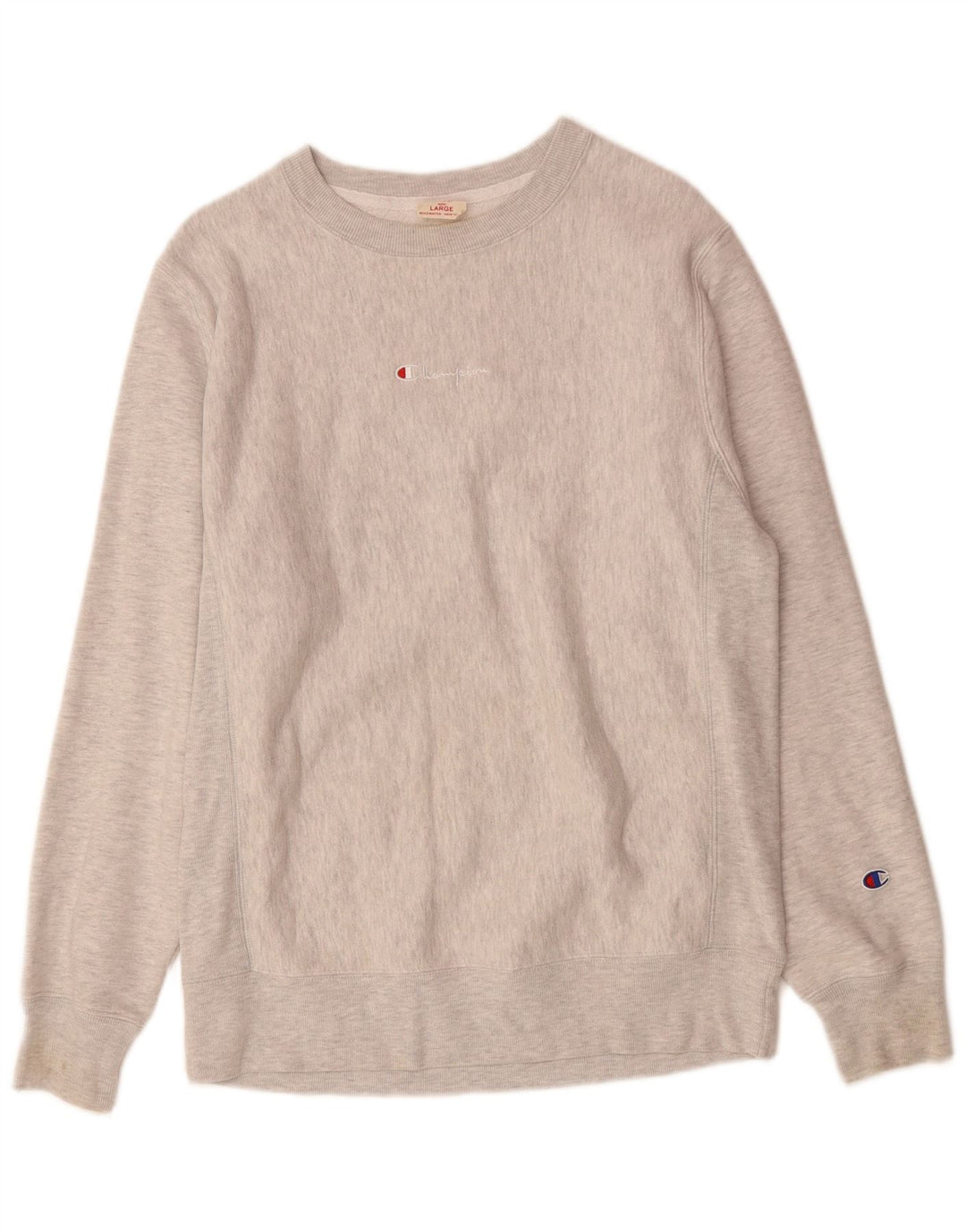 CHAMPION Felpa da uomo Maglione grande cotone chiazzato grigio