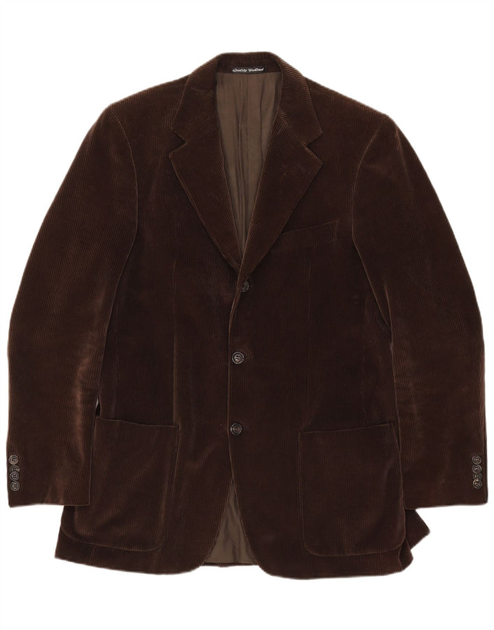 Giacca blazer da uomo a 3 bottoni Velluto Duca Visconti IT 48 Marrone medio