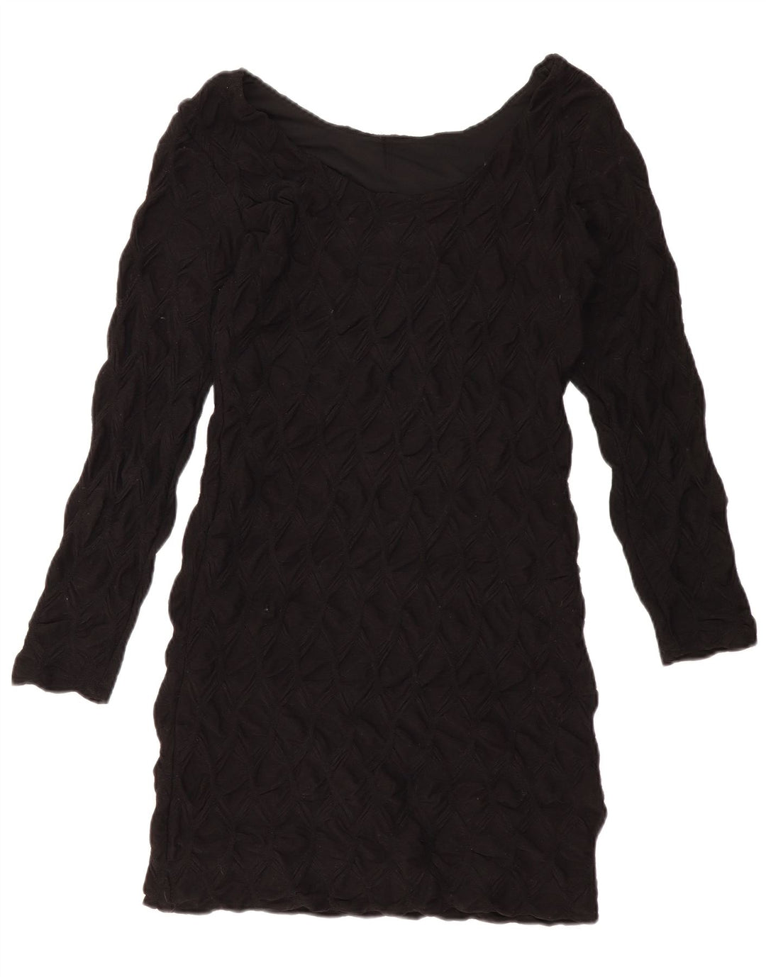 ZARA Womens Long Sleeve Sheath Dress UK 14 Large Black