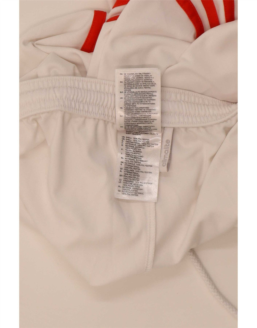 Pantaloncini sportivi Adidas Climalite da uomo di colore bianco medio in poliestere