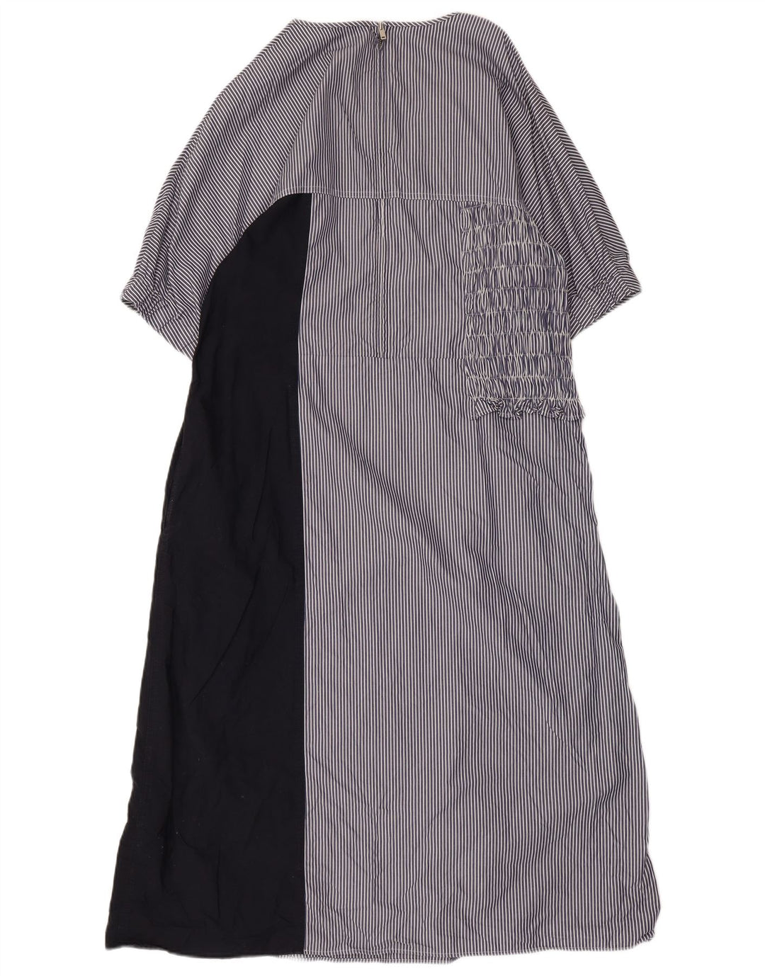 Abito lungo da donna COS EU 44 XL cotone gessato blu navy