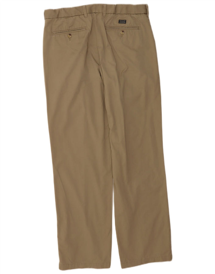 Pantaloni da abito con pegging da uomo Marks & Spencer W36 L33 in cotone beige
