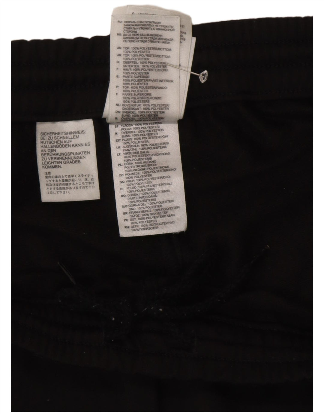 Pantaloni da tuta da uomo Adidas Large neri in poliestere