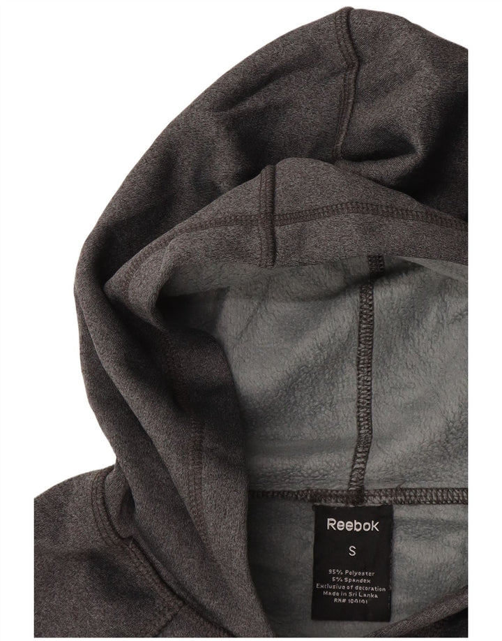 Maglia con cappuccio REEBOK da donna UK 10 Small Poliestere grigio