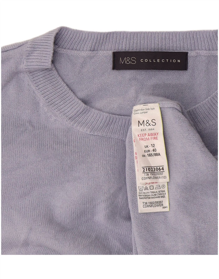 Maglione maglione girocollo da donna Marks & Spencer UK 12 Acrilico blu medio
