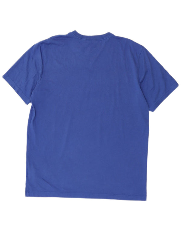 T-shirt grafica Nike Dri Fit da uomo, grande, in cotone blu