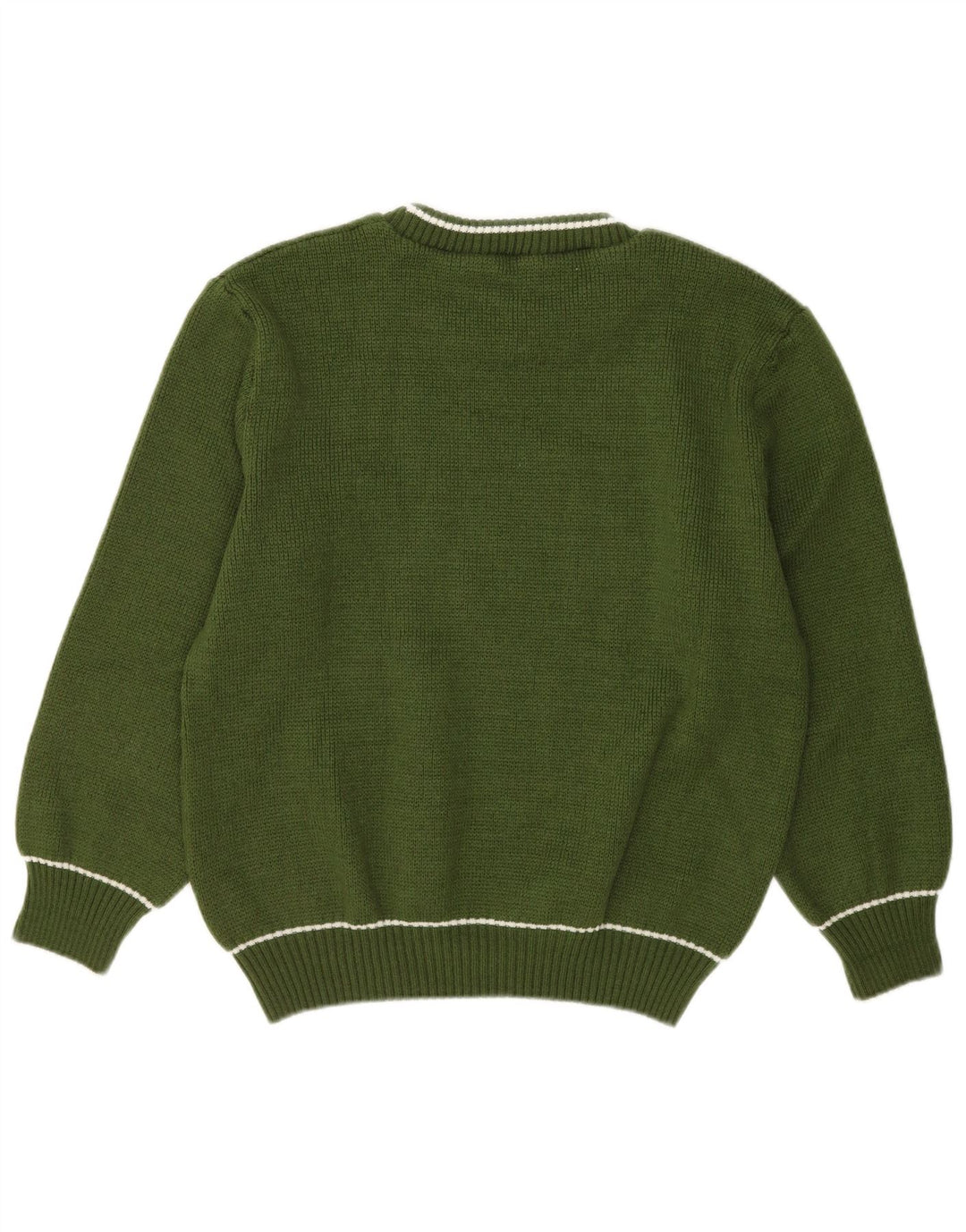 Maglione maglione girocollo da uomo VINTAGE verde medio
