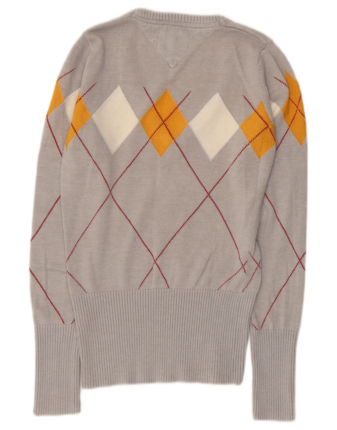 Maglione maglione con scollo a V Heritage da donna Tommy Hilfiger UK 10 piccolo grigio