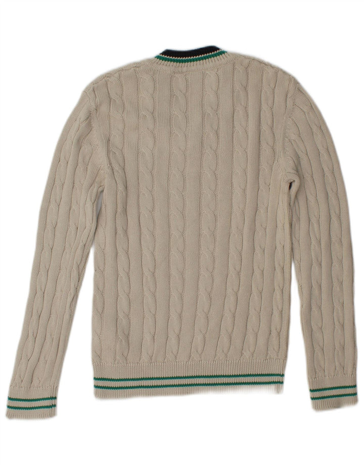Maglione Lyle & Scott per ragazzi con scollo a V 9-10 anni in cotone bianco