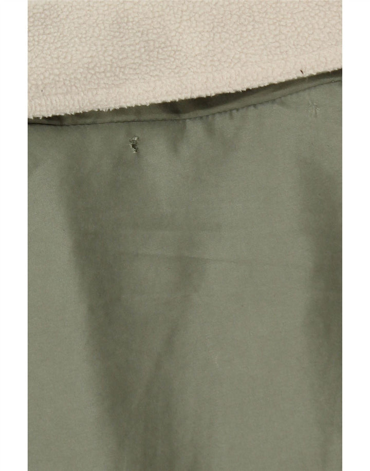 Giacca Parka Sherpa oversize da donna Marks & Spencer UK 14 Large Verde