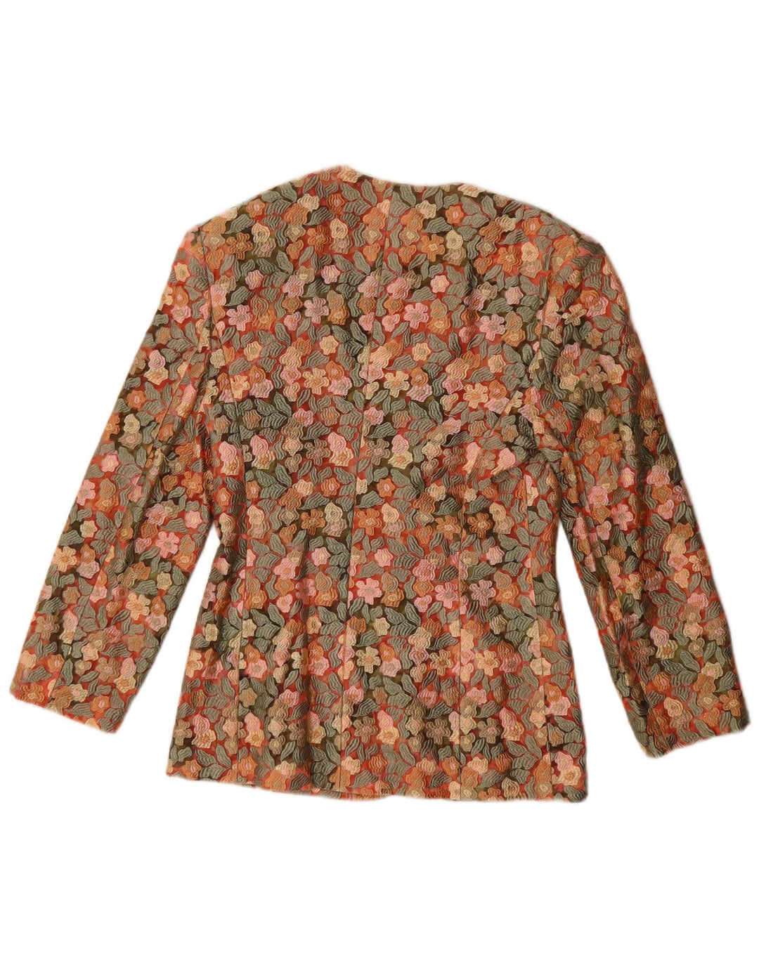 Giacca blazer vintage da donna a 5 bottoni IT 42 floreale multicolore medio
