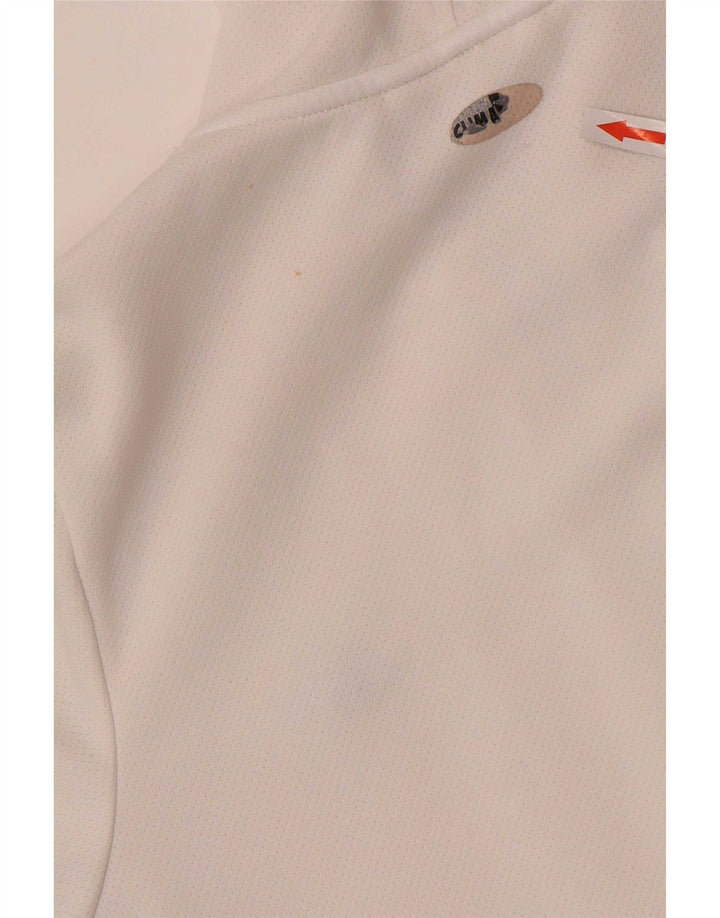 Maglione con cappuccio e zip da donna Adidas UK 12 poliestere bianco medio
