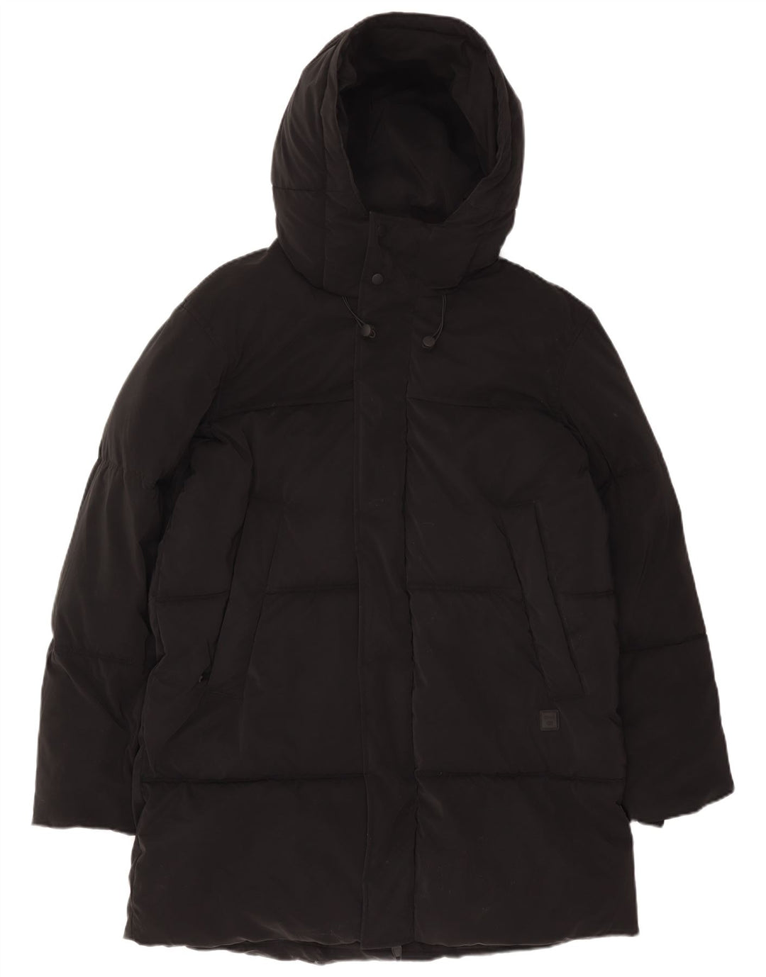 Cappotto imbottito con cappuccio da uomo Zara UK 38 medio nero