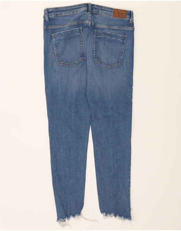 Jeans corti skinny da donna Zara EU 42 Large W32 L26 cotone blu