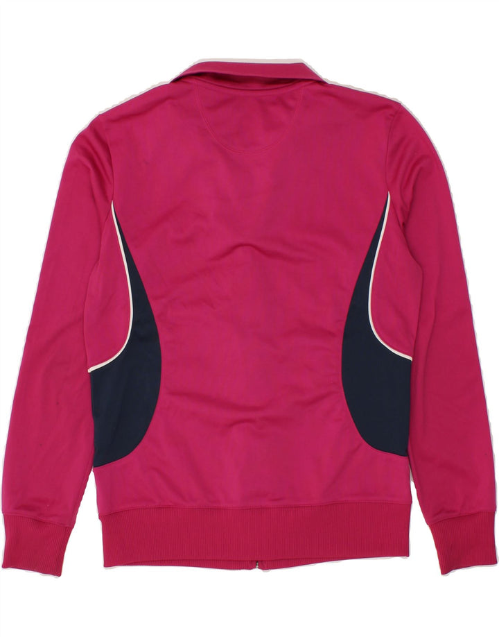 REEBOK Womens Tracksuit Top Jacket UK 14 Large Pink Colourblock Polyester Vintage Reebok and Second-Hand Reebok from Messina Hembry 