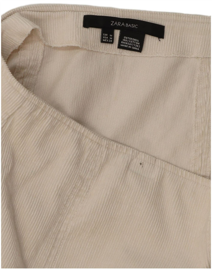 Gonna in velluto a coste Zara da donna media W32 bianca