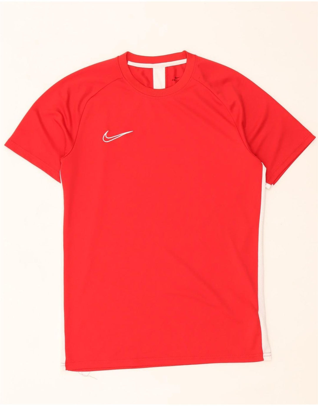 T-shirt Nike da uomo Dri Fit, top in poliestere color block rosso medio
