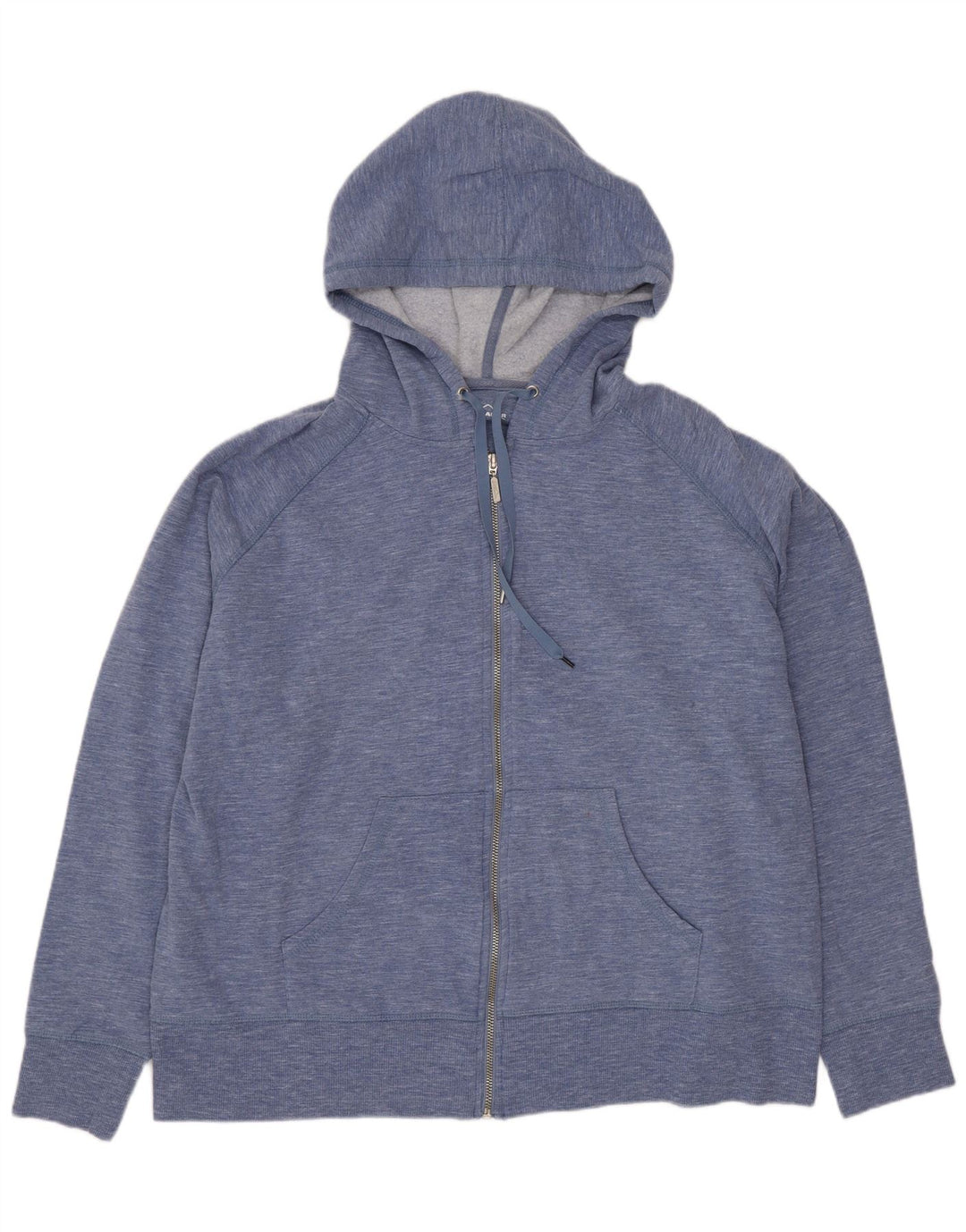 EDDIE BAUER Womens Zip Hoodie Sweater UK 20 2XL Blue Cotton