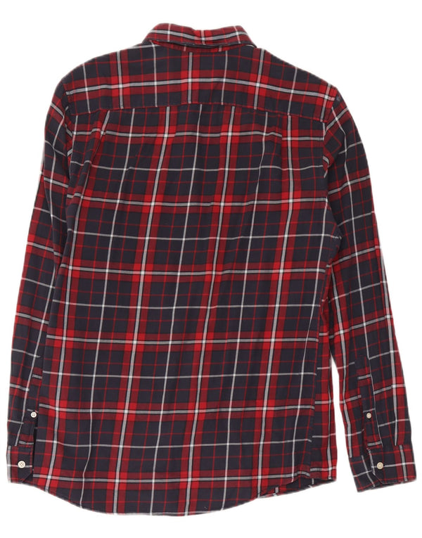 Camicia da uomo in flanella dal taglio classico Jack Wills in cotone a quadri blu medio