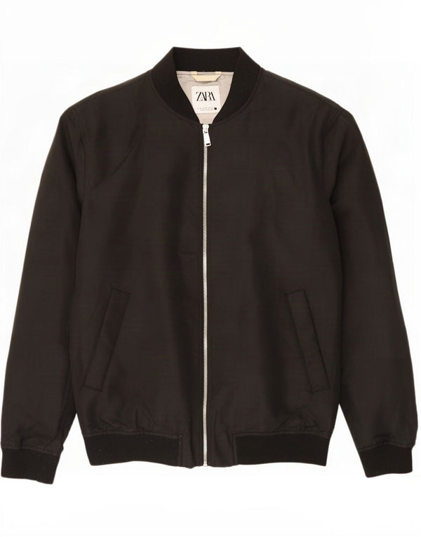 Giubbotto bomber da uomo Zara UK 38 poliestere nero medio
