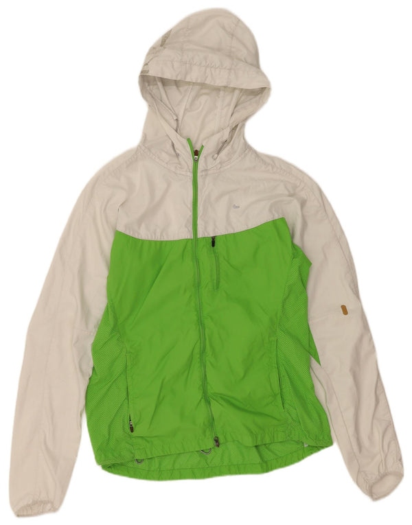 Giacca da ginnastica con cappuccio da donna Nike UK 14 Medium White Colourblock