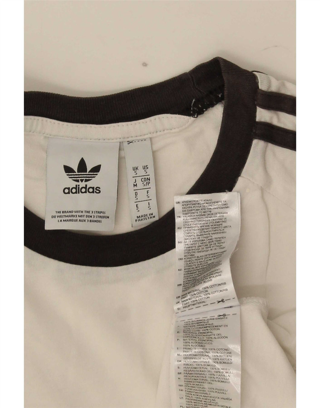 T-shirt da uomo Adidas Top Small in cotone bianco