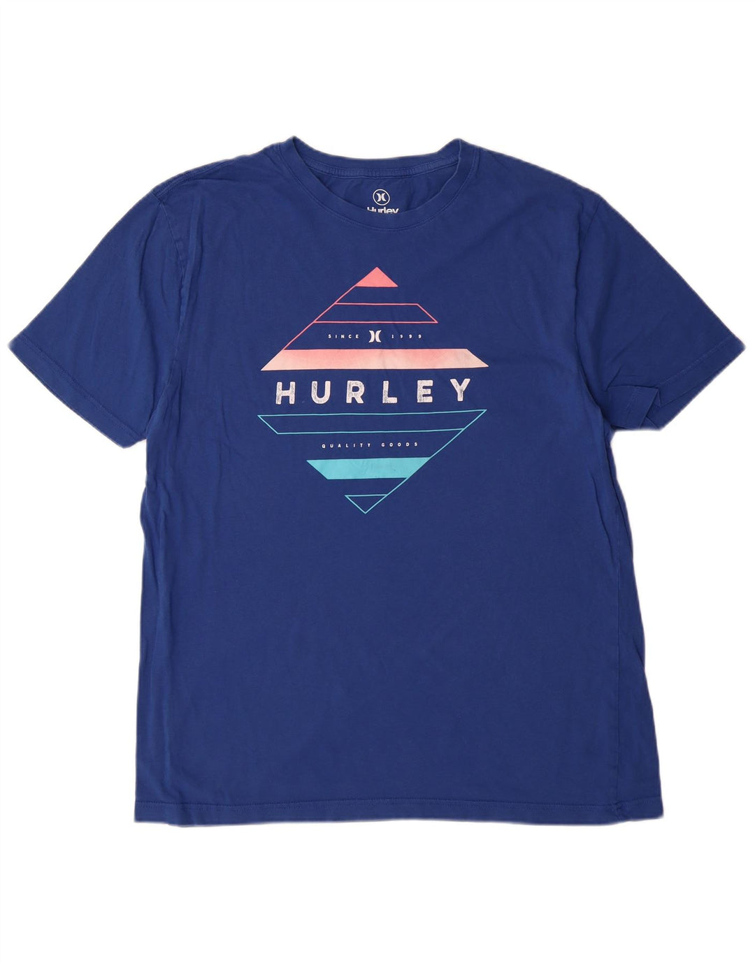 T-shirt grafica da uomo Hurley Top in cotone blu medio
