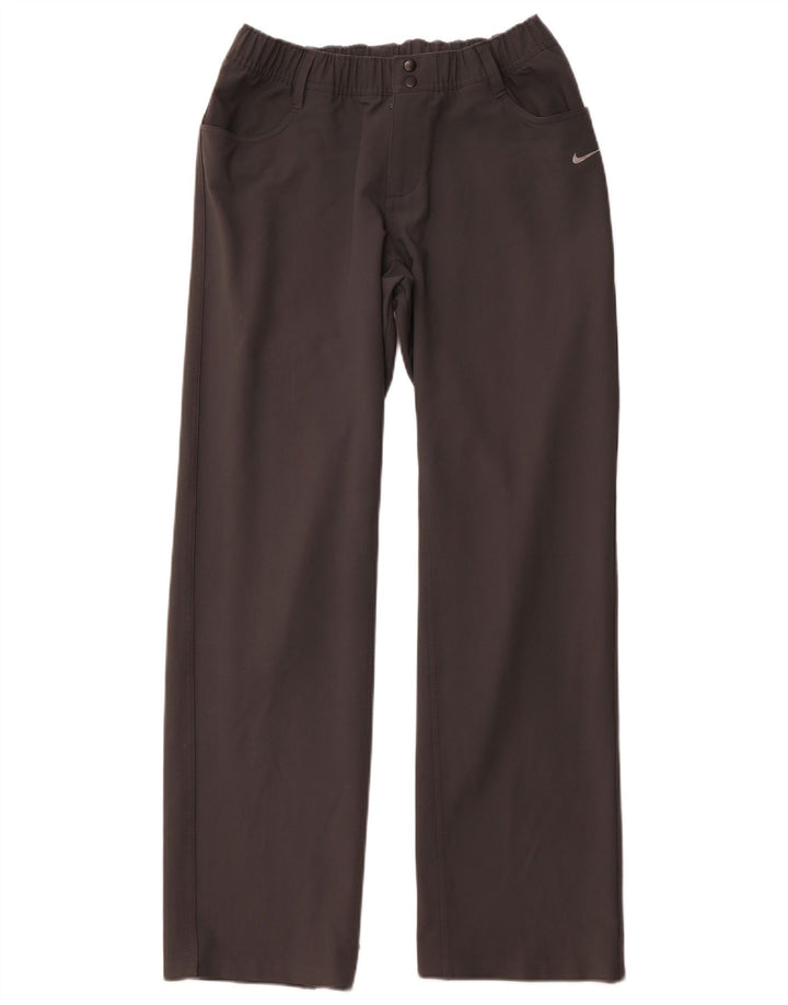 NIKE Pantaloni casual dritti da uomo Dri Fit Small W27 L31 Poliestere grigio