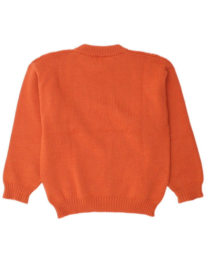 Marchio di fabbrica Maglione girocollo da uomo in lana Fair Isle arancione medio